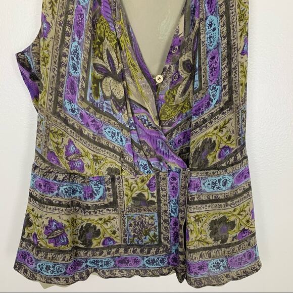 Dana Buchman Sleeveless Boho Silk Top - Picture 4 of 7